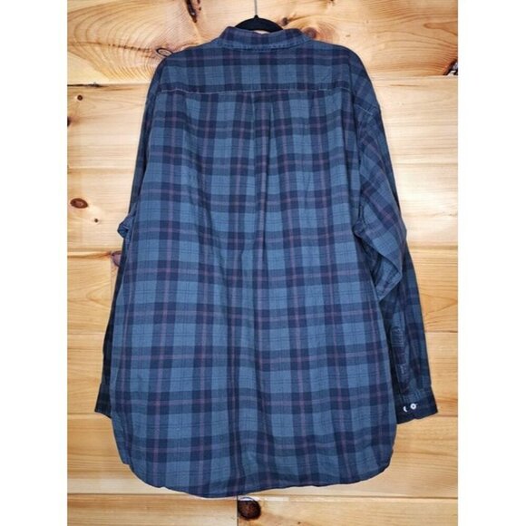 Roundtree & Yorke Shirt Men's 3XT Red,Green Plaid Long Sleeve Button Down - Picture 7 of 12